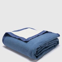 Frazada Premium 95% lana Azul 2 Plazas