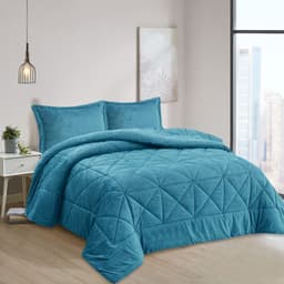 Plumon Babycord azul King