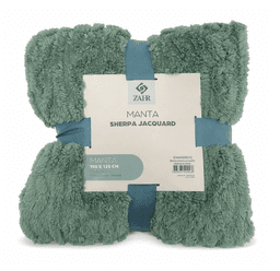 MANTA JACQUARD SHERPA VERDE