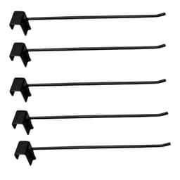 Set 20 Ganchos de Metal Negro para Barra 40cm
