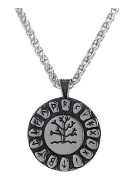Collar Arbol Yggdrasil Vikingo Moda Nordica Plateado