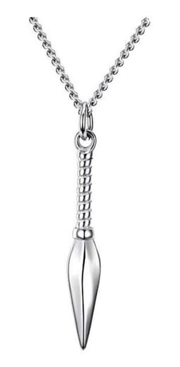 Collar De Kunai Silver Titanio Hombre Mujer Moda 2019 I Plateado