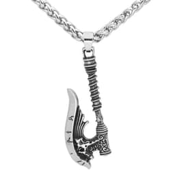 Collar De Hacha Vikinga Skull Hombre Mujer Moda Nordica Plateado