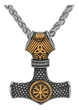 Collar Vikingo Amuleto Vikingo Vegvisir Valknut Moda 2023 Plateado