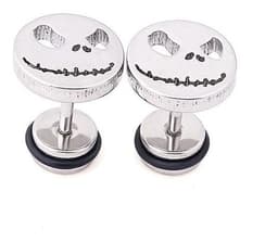 Aros Punk Hombre Mujer Jack Silver Earing Moda 2020 Plateado