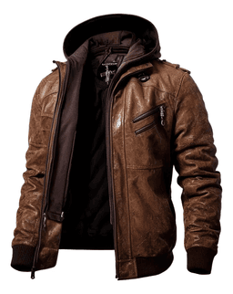 Chaqueta De Cuero Genuino Caballeros Hombre Moda Royal Madriz Cafe M