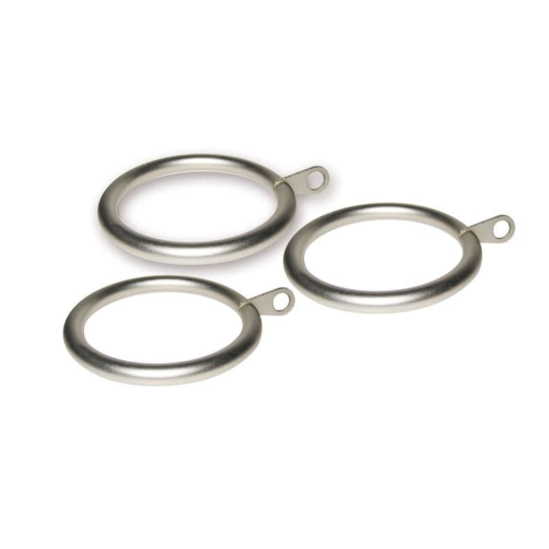 Pack 10 Unidades Argolla De Metal Satin Para Cortina 19 Mm Plateado Metalico