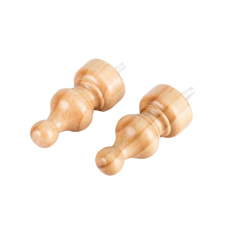 Pack 2 Unidades Terminal Arabe De Madera Natural 19 Mm Cafe Claro