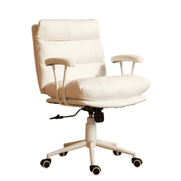 Silla De Escritorio Emilia Pro Ergonomica Cuero Pu Blanco