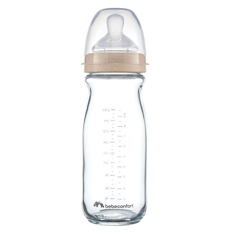 Mamadera Physio Aircare Vidrio 270ml Bebe Confort Beige