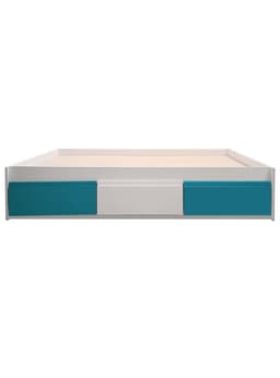 Cama Infantil Juvenil tres cajones 1 5 Plazas Linea Minimal Calipso Blanco Calipso Turquesa
