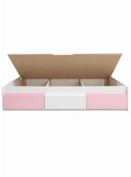 Cama Infantil Montessori 1 5 Plazas Linea Minimal 3 cajones Rosa Pastel Blanco Rosa Pastel Rosado