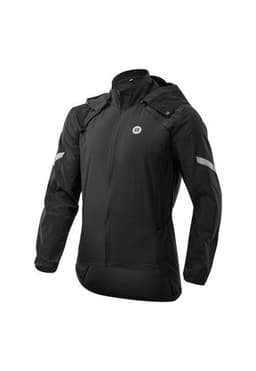 Cortavientos Rockbros Con Mangas Extraibles 2 En 1 Bicicleta Negro 2XL
