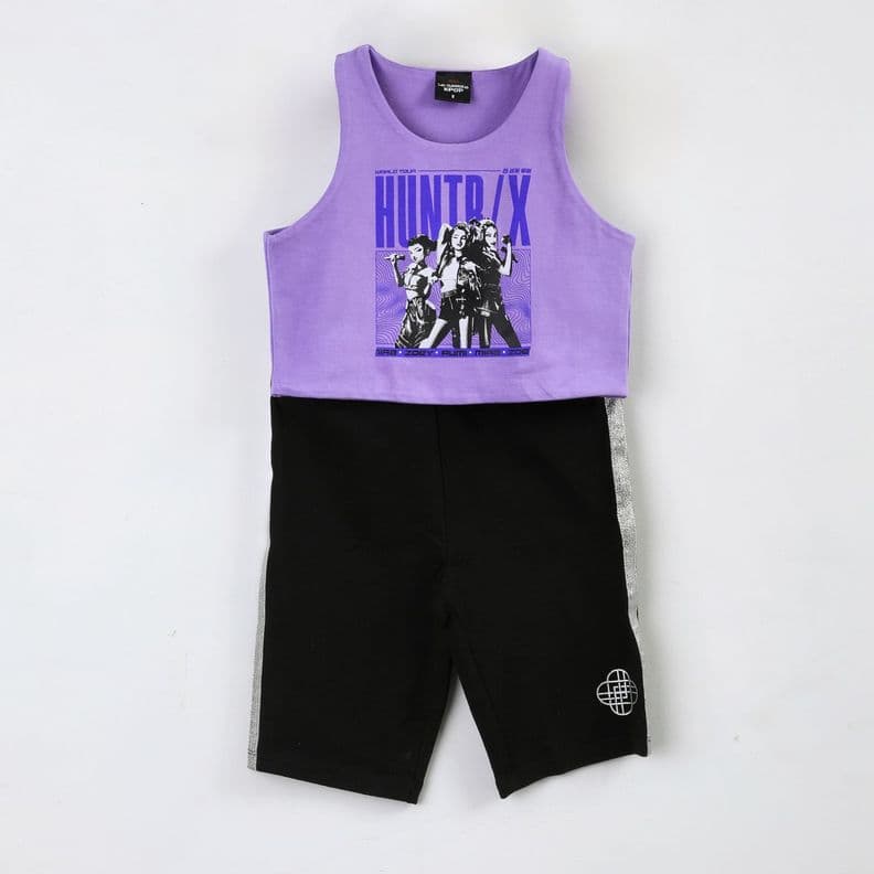 Conjunto Nina Kpop Demon Hunters Calza Morado 12