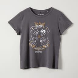 Polera Manga Corta Mujer Escudo Negro Harry Potter XL
