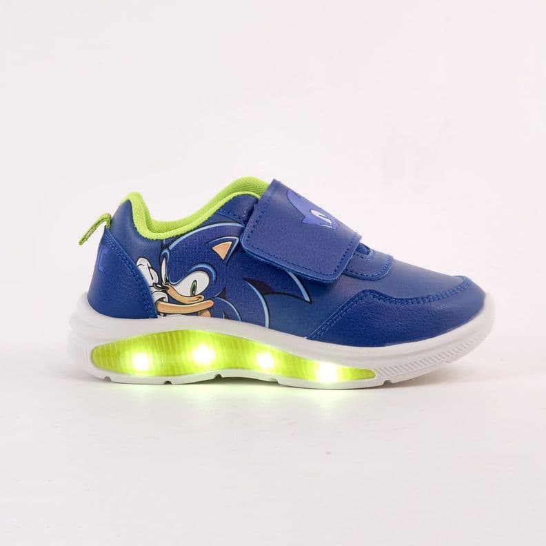 Zapatilla Luces Nino Sonic Full Print Azul 27