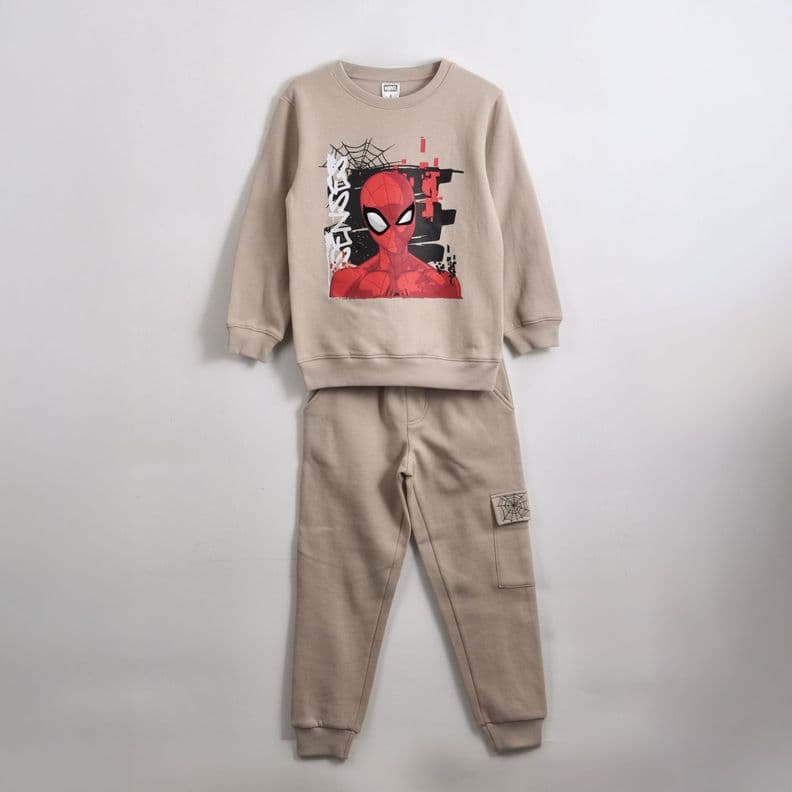 Conjunto Buzo Nino Spider Sense Spiderman Beige Marvel 6