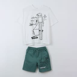 Conjunto Nino Minecraft Blanco 16