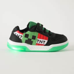 Zapatillas Con Luces Nino Tnt Negro Minecraft 24