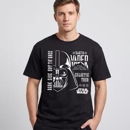 Polera Manga Corta Hombre Star Wars Darth Vader Negro L