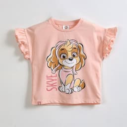 Polera Manga Corta Nina Paw Patrol Vuelos Naranjo 4