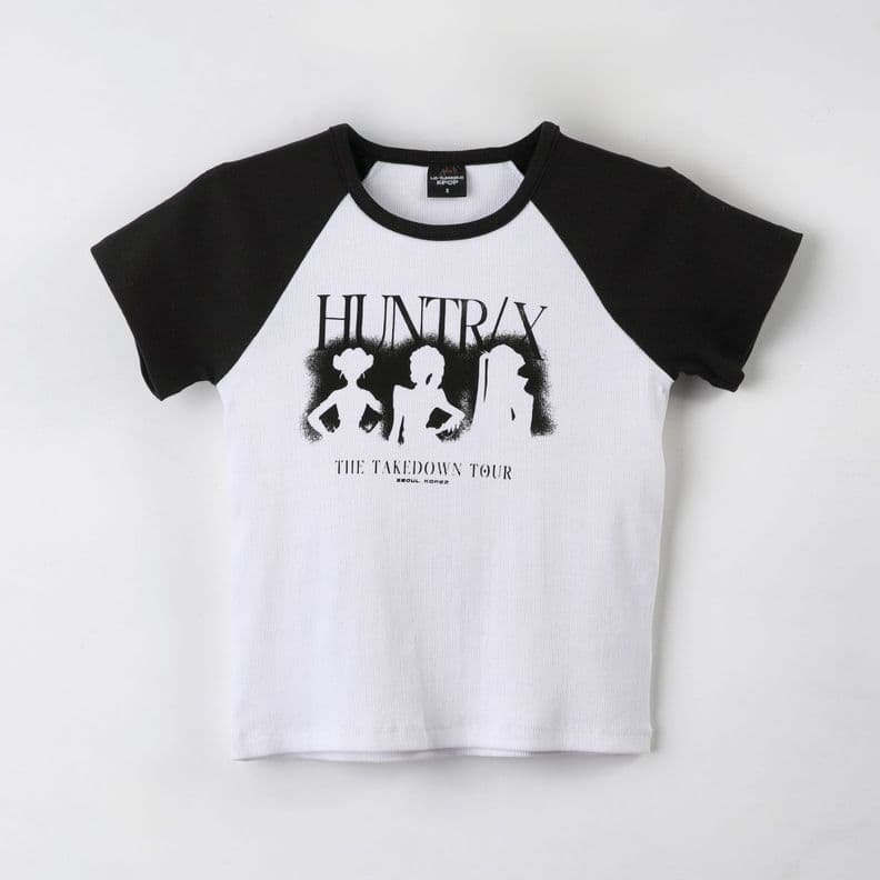 Polera Manga Corta Nina Huntrx Kpop Demon Hunters Blanco 10