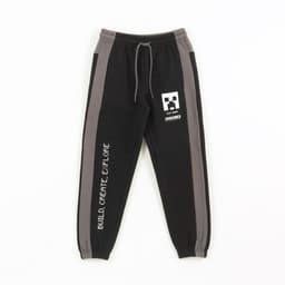 Pantalon de Buzo Nino Banda Lateral Negro Minecraft 14