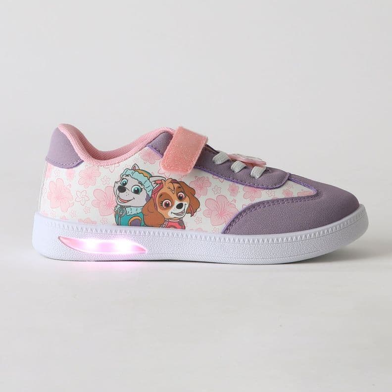 Zapatilla Luces Nina Velcro Everest & Skye Morado Paw Patrol 23