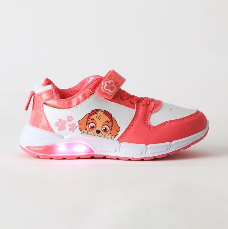 Zapatilla Luces Nina Velcro Skye Rosado Paw Patrol 27