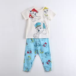 Pijama Manga Corta Nino Paw Patrol Full Print Blanco 8