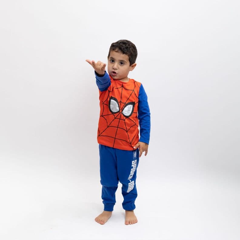 Pijama Disfraz Nino Spiderman Traje Torso Azul Marvel 1