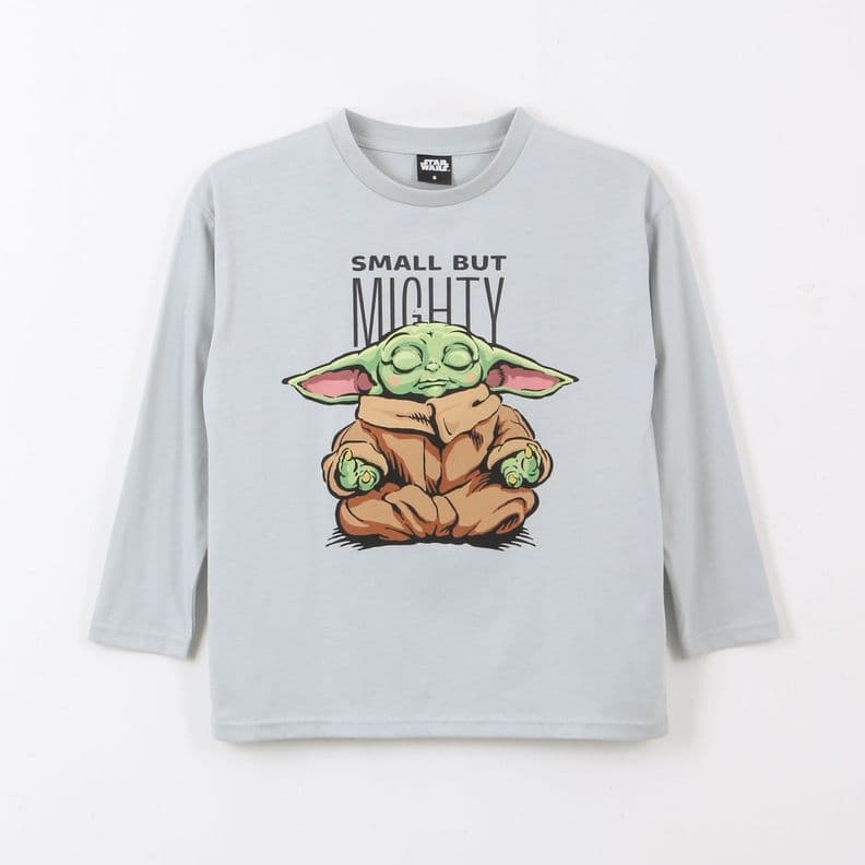 Polera Manga Larga Nino Small But Mighty Gris Star Wars 8