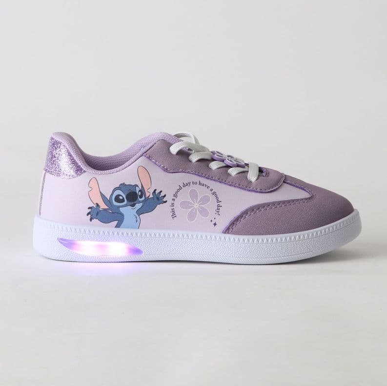 Zapatilla Luces Nina Flor Lilo & Stitch Morado Disney 24