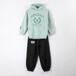 Conjunto Buzo Nino Minecraft Sports Club Verde 8