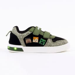 Zapatilla Luces Nino Minecraft Personajes Negro 24