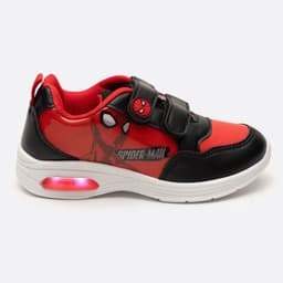 Zapatillas Con Luces Nino Amazing Spiderman Rojo Marvel 25
