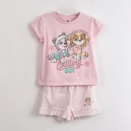 Pijama Manga Corta Nina Paw Patrol Chilling Out Rosado 4