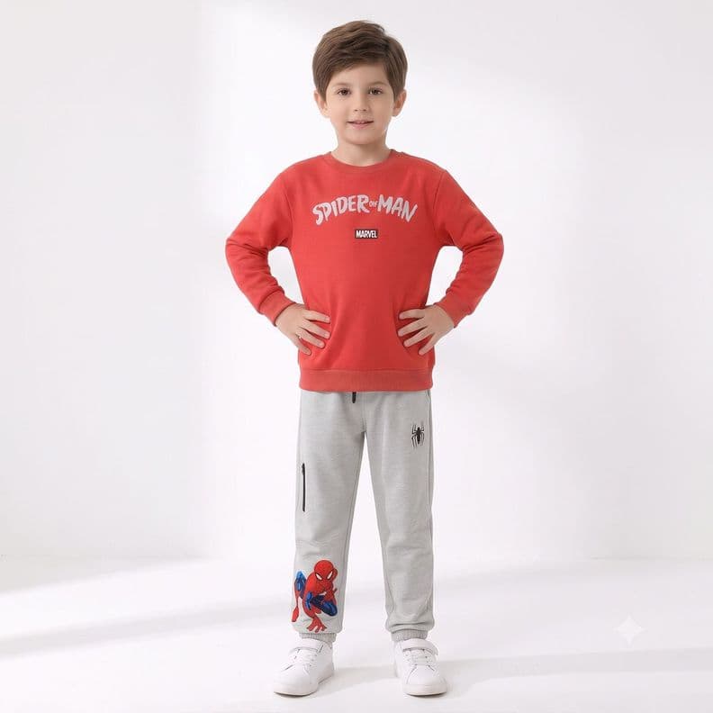 Pantalon de Buzo Nino Spiderman Marvel Gris 14