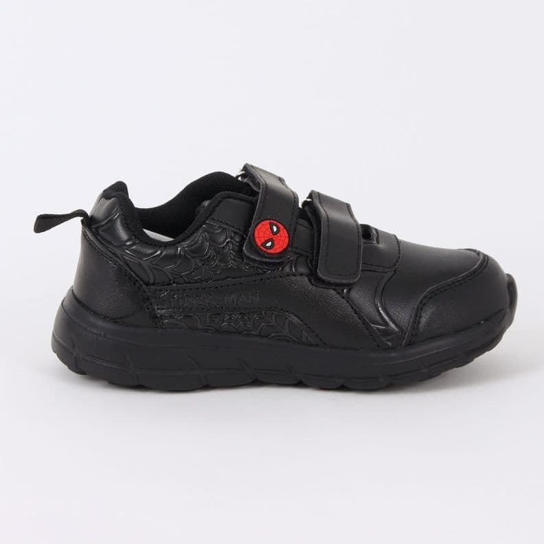 Zapatilla Escolar Nino Velcro Web Spiderman Negro Marvel 28