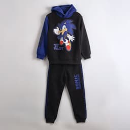 Conjunto Buzo Nino Hoodie Gotta Go Fast Negro Sonic 14