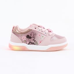 Zapatilla Luces Nina Minnie Disney Glitter Rosado 25