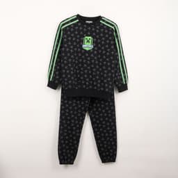 Conjunto Buzo Nino Full Print Creeper Face Negro Minecraft 12