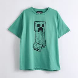 Polera Manga Corta Nino Minecraft Creeper Verde 12