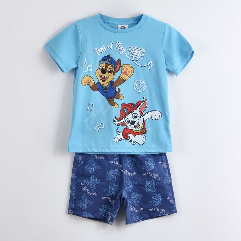 Pijama Manga Corta Nino Paw Patrol Pups And Play Celeste 8