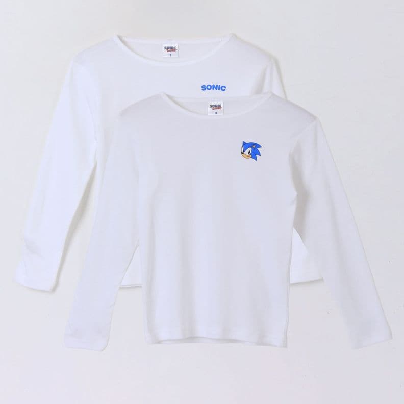 Bipack Camiseta Escolar Nino Manga Larga Blanco Sonic 10
