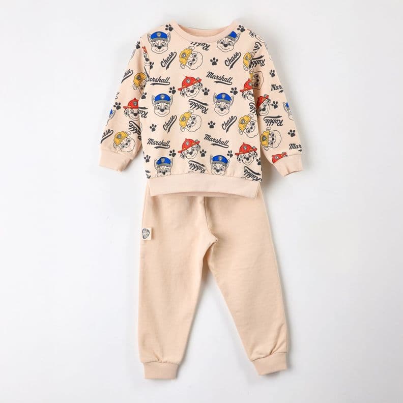 Conjunto Buzo Nino Paw Patrol Full Print Beige 2