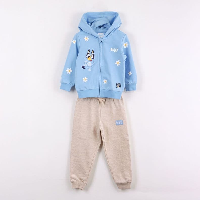 Conjunto Buzo Nina Bluey Margaritas Celeste 3
