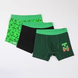 Tripack Boxer Nino Print Creepers Verde Minecraft 6