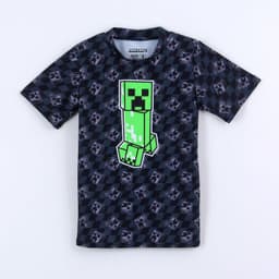Polera UV Nino Minecraft Negro 16