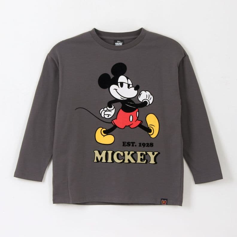 Polera Manga Larga Nino Est 1928 Mickey Gris Disney 4